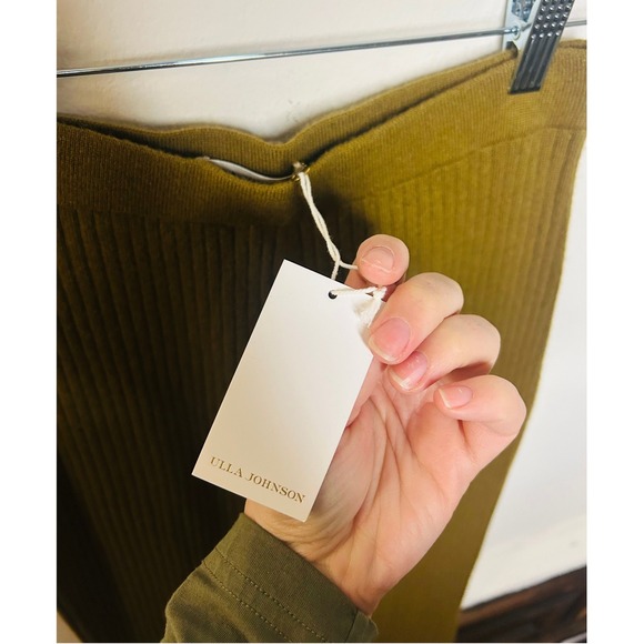 Ulla Johnson $495 Rochelle Ribbed Flare Wool Cashmere Pant Saquaro Sz P/00-0 - Picture 8 of 10